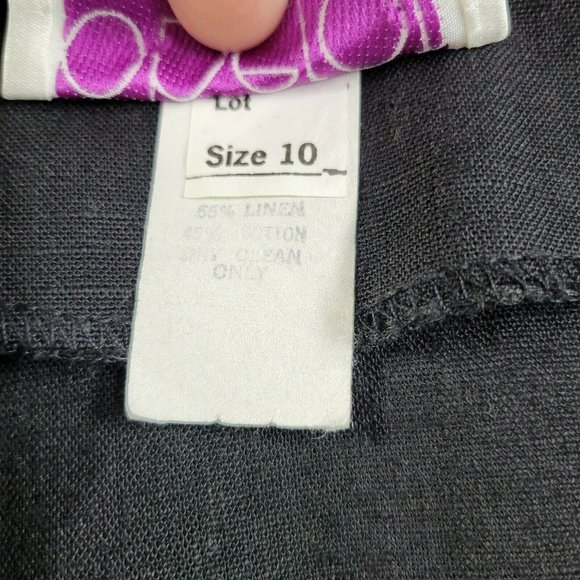 Vintage Linen Suit Dress size 10 Evening career LBD Pearl Button Dark Academia - Picture 8 of 8